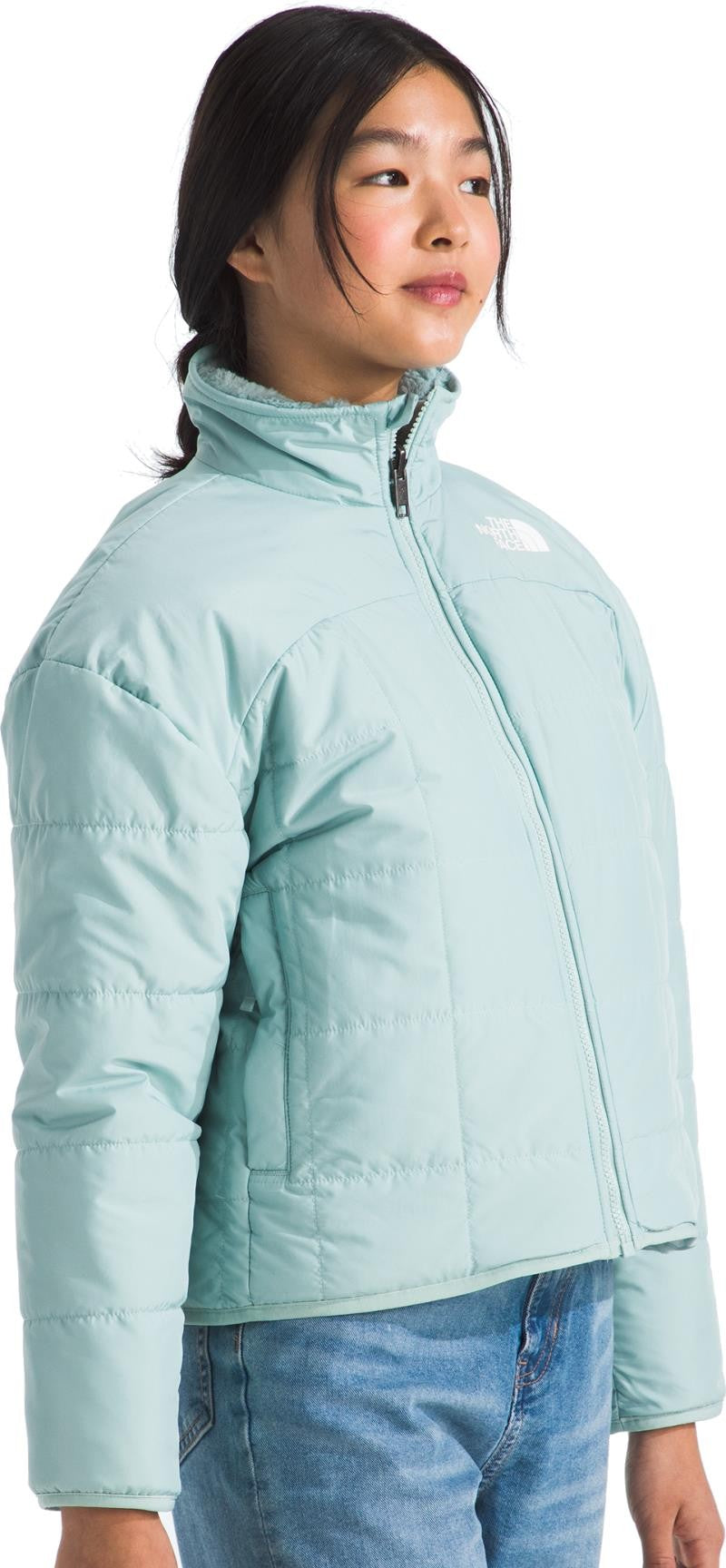 Reversible Shasta Full Zip Jacket - Girls - muted pine 1