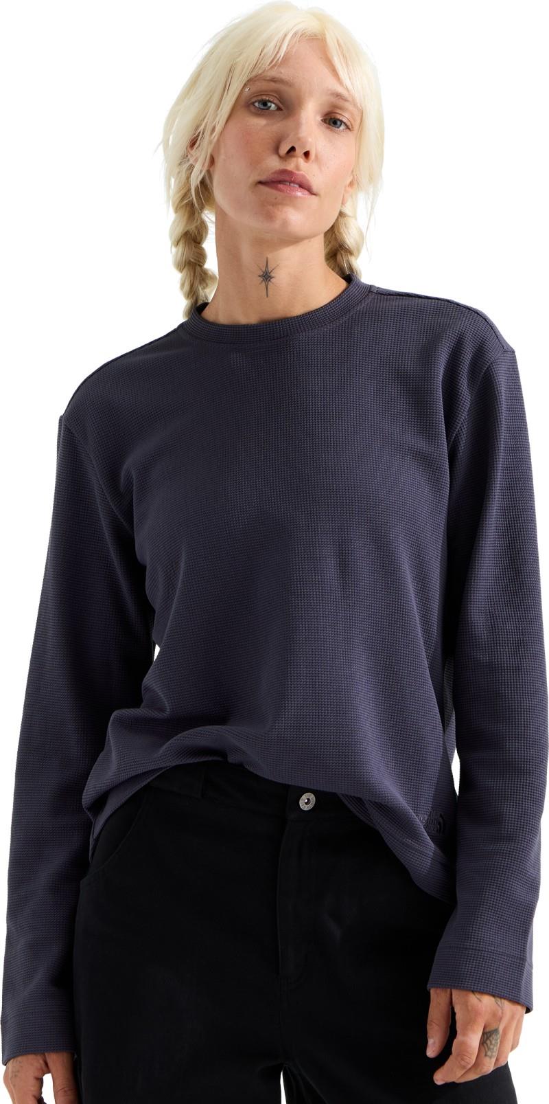 Ridge Path Waffle LS Crew - Womens - endless dusk 1