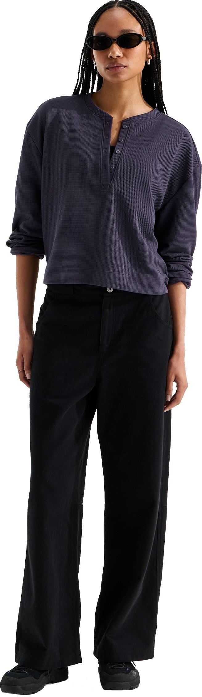 Ridge Path Waffle LS Henley - Womens - endless dusk 1