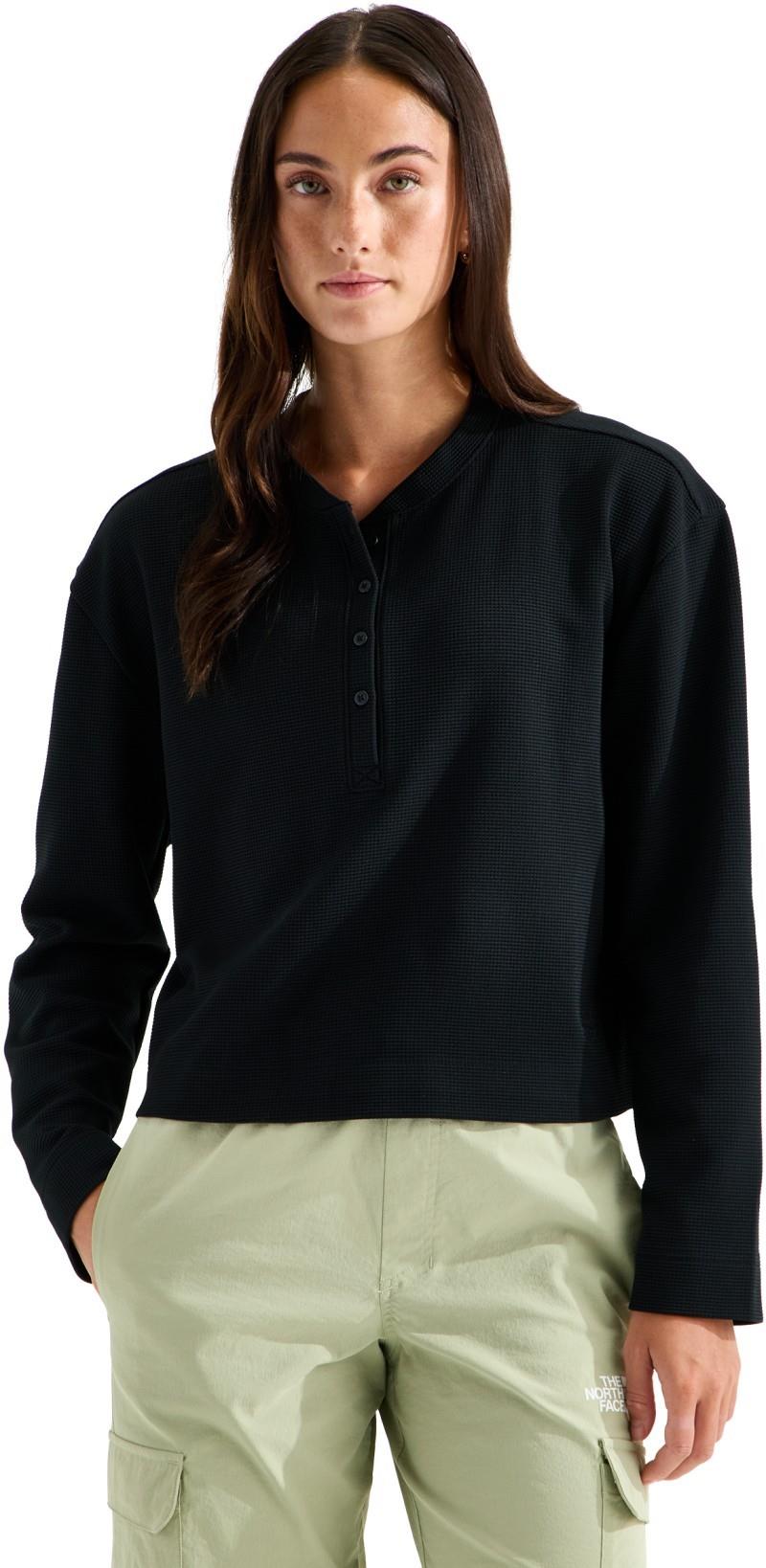 Ridge Path Waffle LS Henley - Womens - tnf black 1