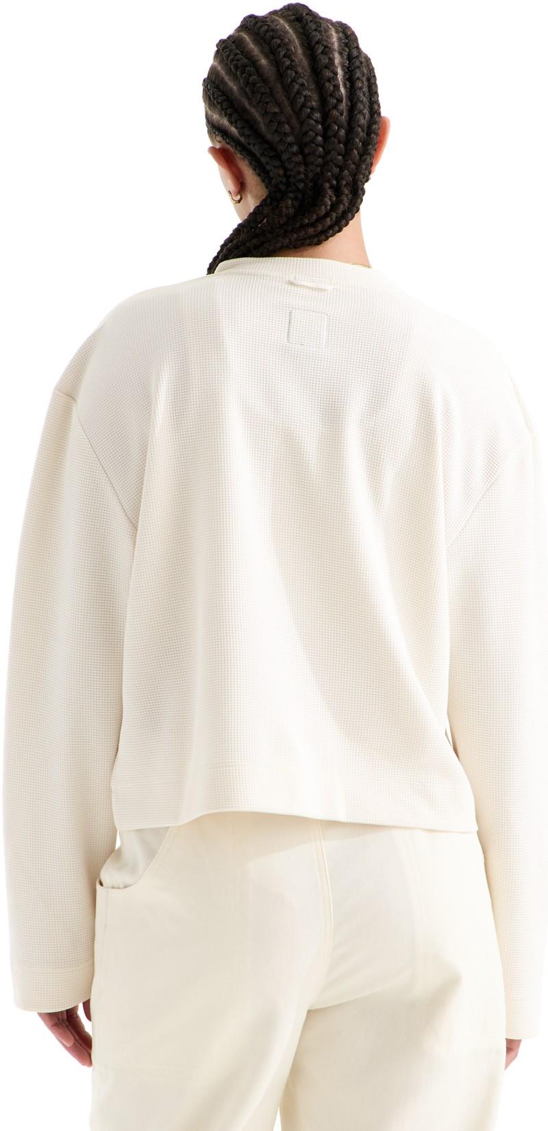 Ridge Path Waffle LS Henley - Womens - white dune 1