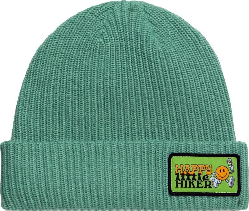 Salty Lined Beanie - Kids - dimmed algae / hike patch 1
