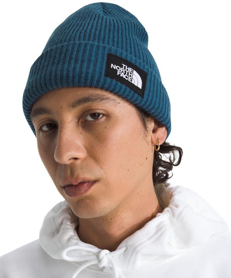 Salty Lined Beanie - shady blue 1