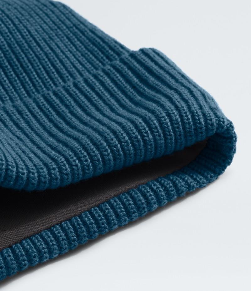 Salty Lined Beanie - shady blue 1