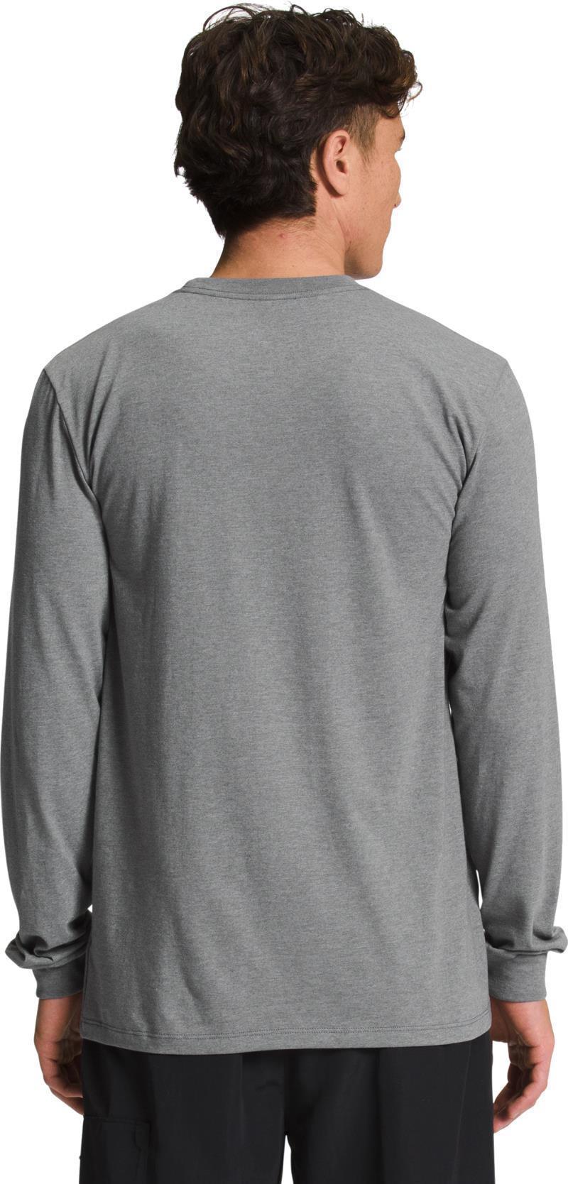 Sleeve Hit Graphic LS Tee - Mens - TNF Medium Grey Heather / LED Yellow 3