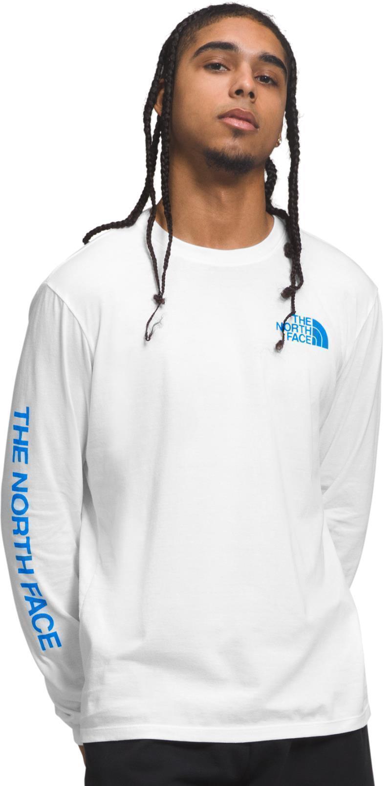 Sleeve Hit Graphic LS Tee - Mens - TNF White / Optic Blue 1