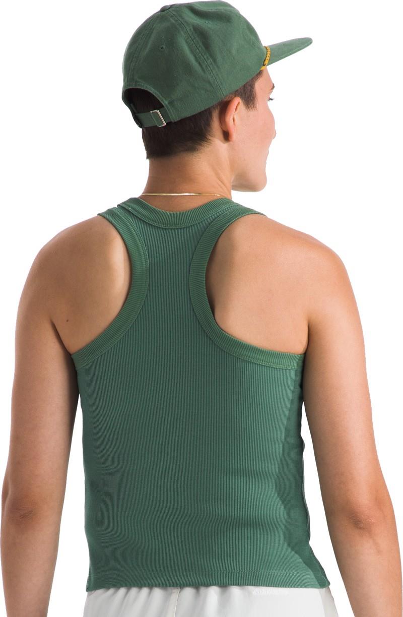 Slim Rib Tank - Womens - duck green 1