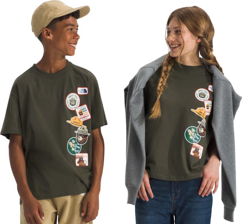 Smokey SS Graphic Tee - Teen - new taupe green / smokey bear 1