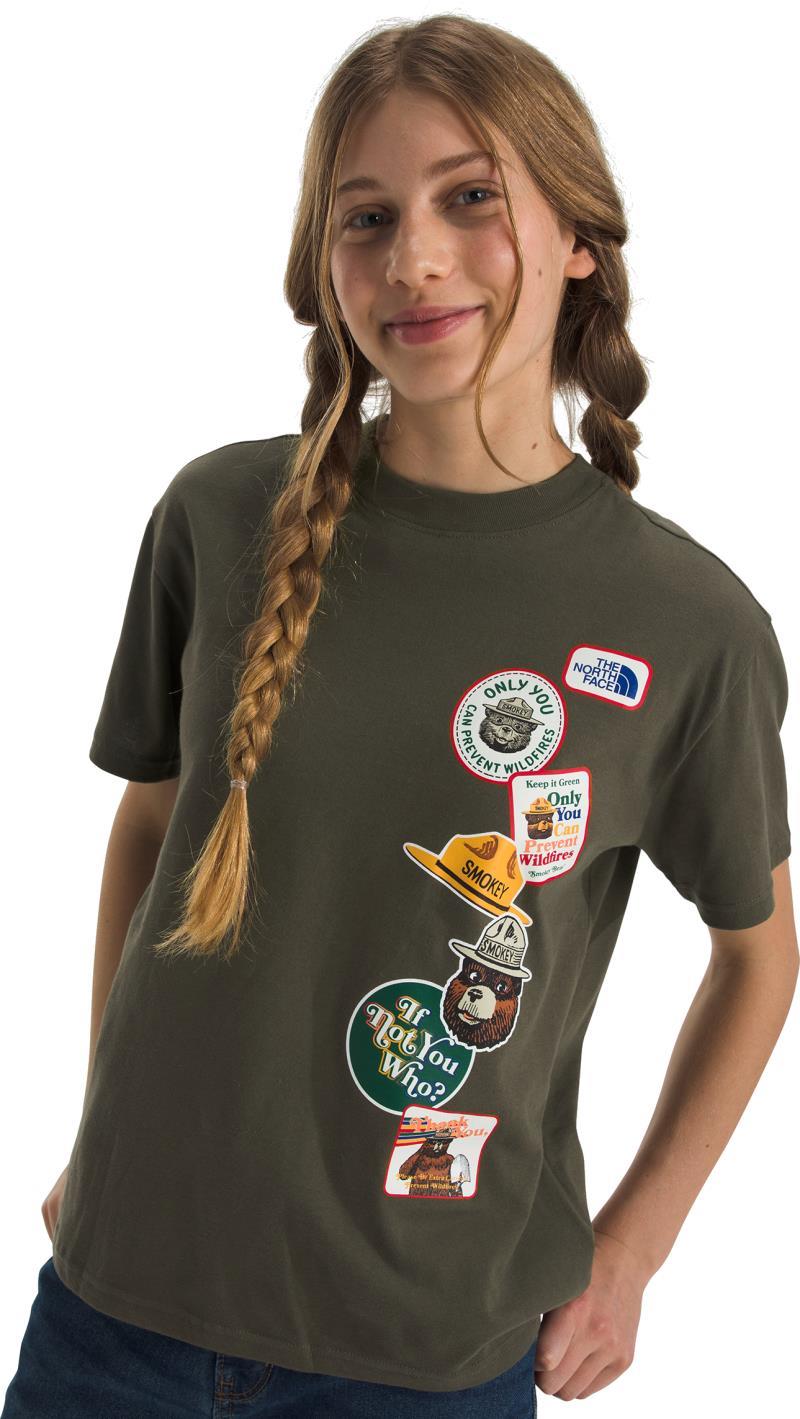 Smokey SS Graphic Tee - Teen - new taupe green / smokey bear 1