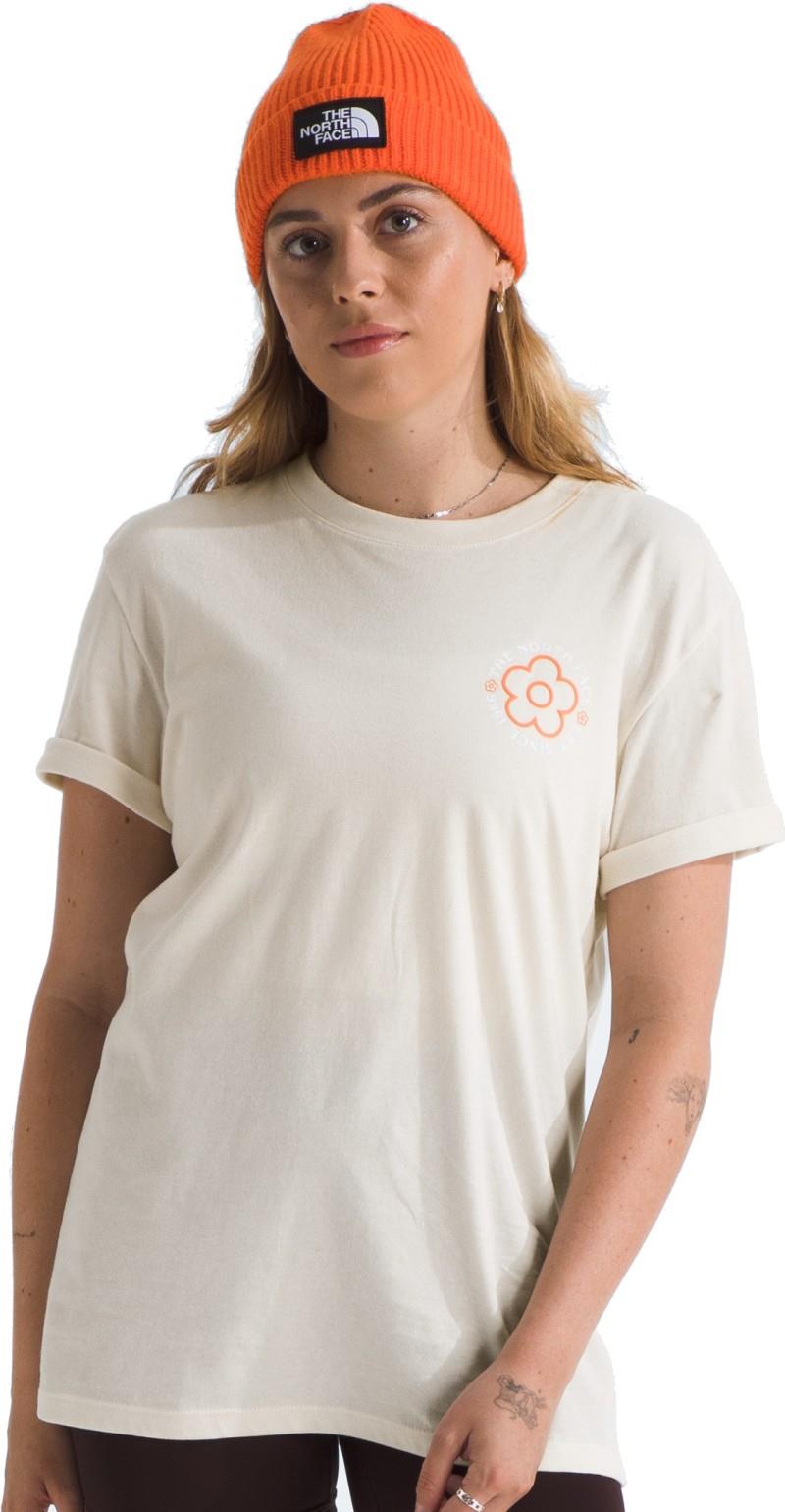 Strange Colorful World Flower Field Graphic SS Tee - Womens - white dune 1