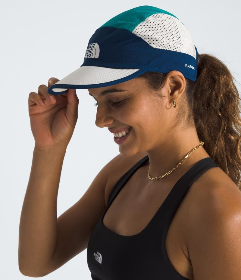 Summer LT Run Hat - deep teal / estate blue / white dune 1