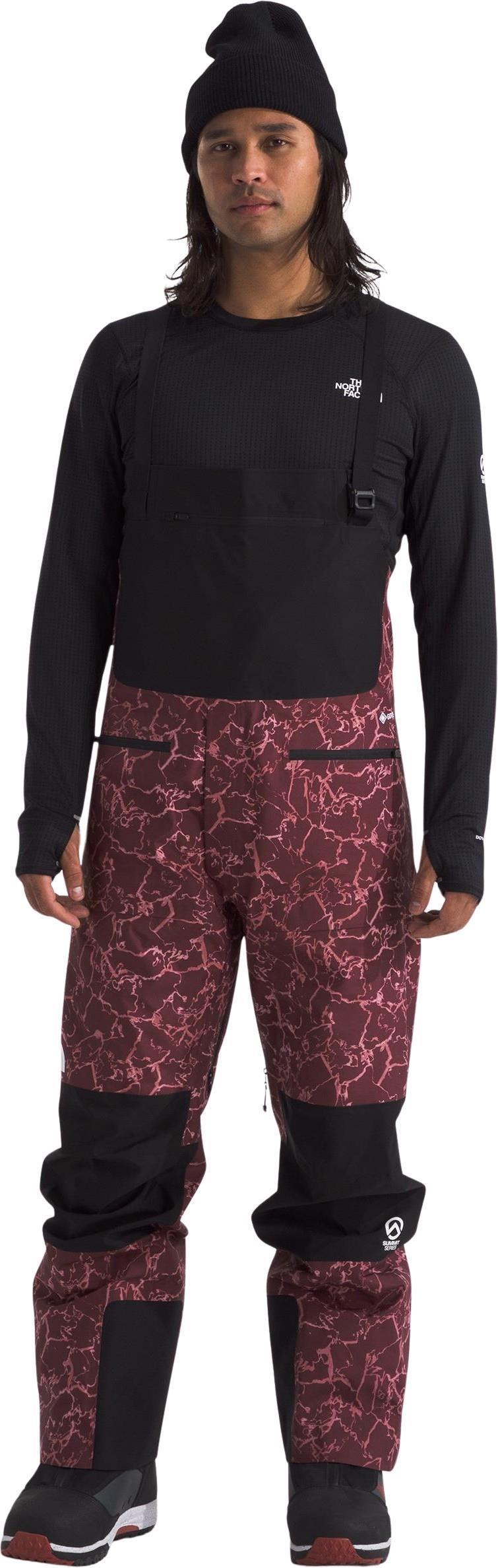 Summit Verbier GTX Bibs, Reg - Mens - alpine plum glacial fracture print 1