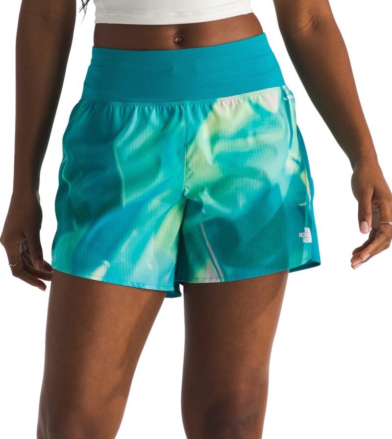 Sunriser Shorts, 5" Inseam - Womens - galactic blue prisms print 1