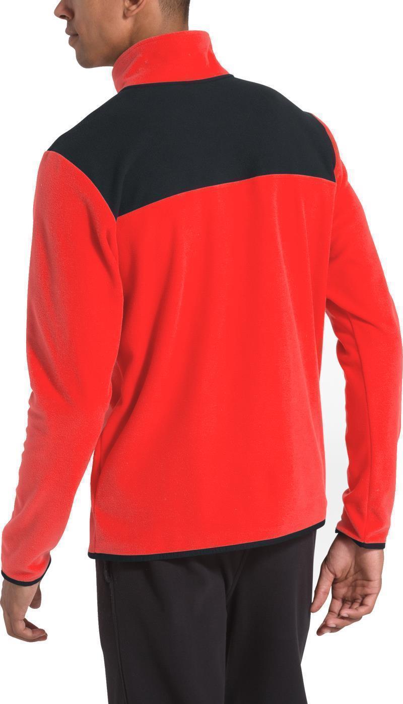TKA Glacier Snap-Neck Pullover - Mens - Fiery Red / TNF Black 2