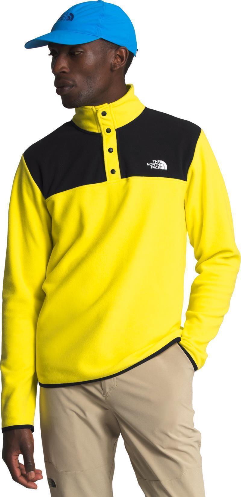 TKA Glacier Snap-Neck Pullover - Mens - TNF Lemon / TNF Black 1