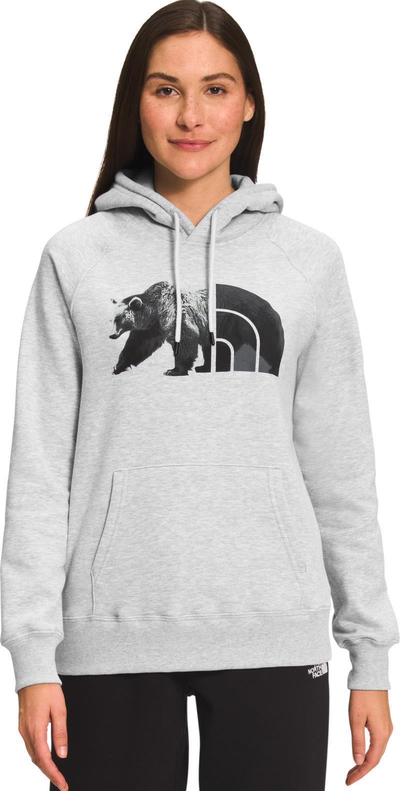 TNF Bear Hoodie - Womens - TNF Light Grey Heather / TNF Black 1