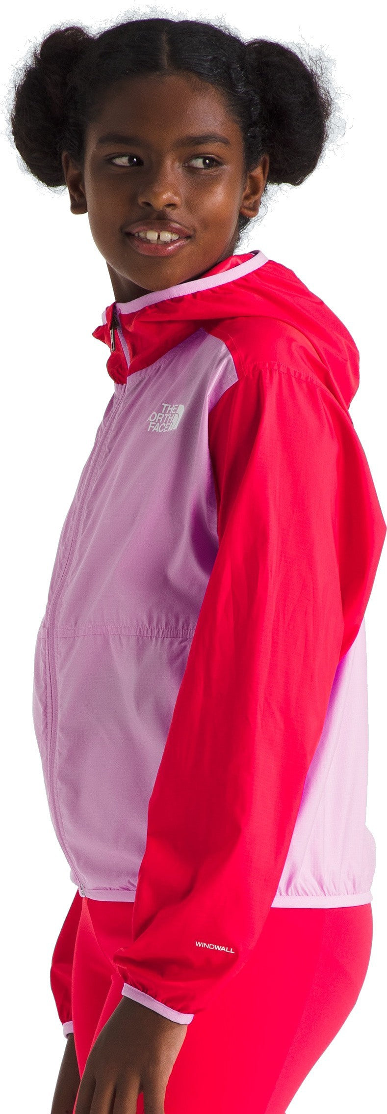 TNF Cyclone Wind Jacket - Girls - cyber pink 1