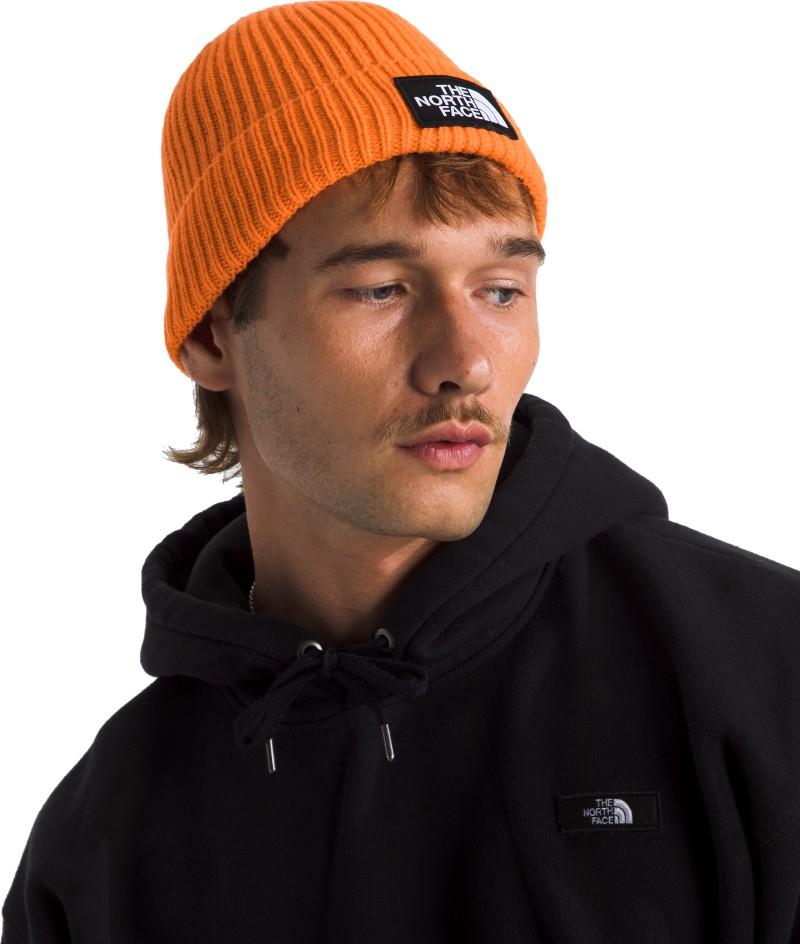 TNF Logo Box Cuffed Beanie, Short - digital orange 1