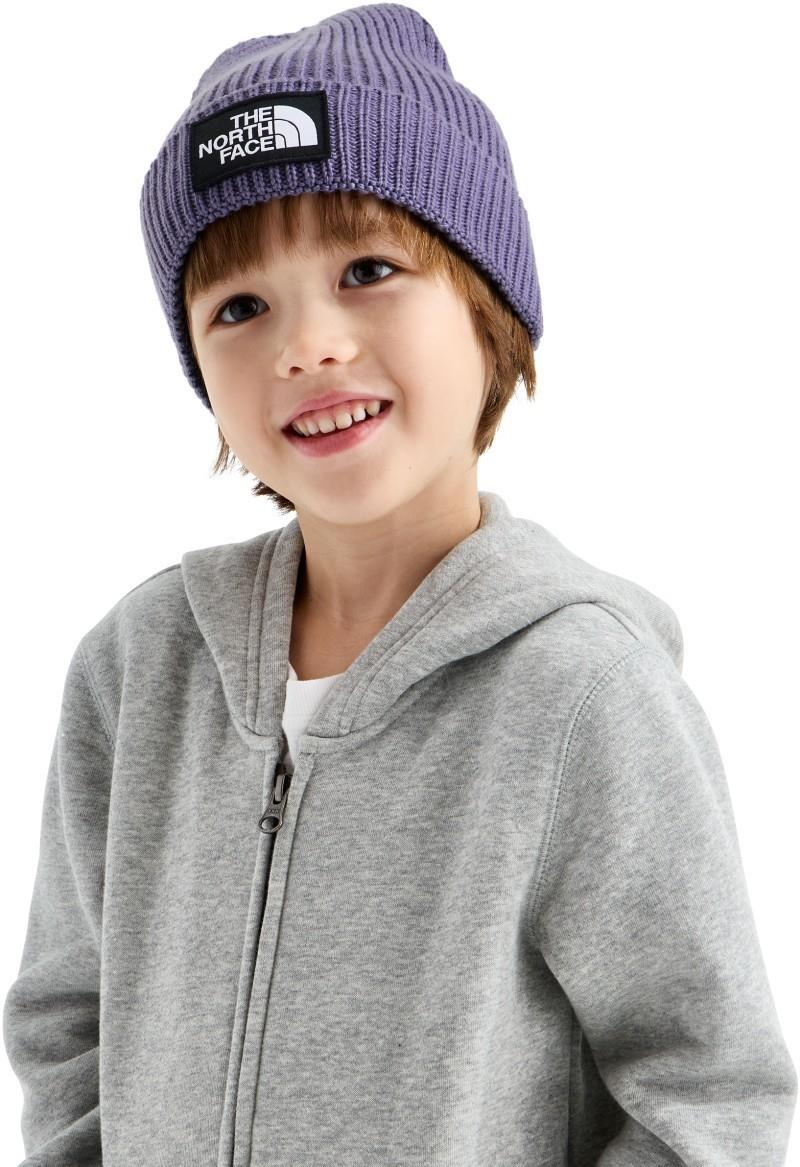 TNF Logo Box Cuffed Beanie - Kids - grounded plum 1