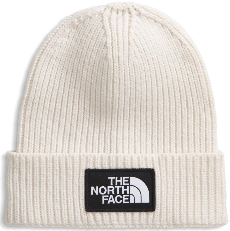 TNF Logo Box Cuffed Beanie - Kids - white dune 1