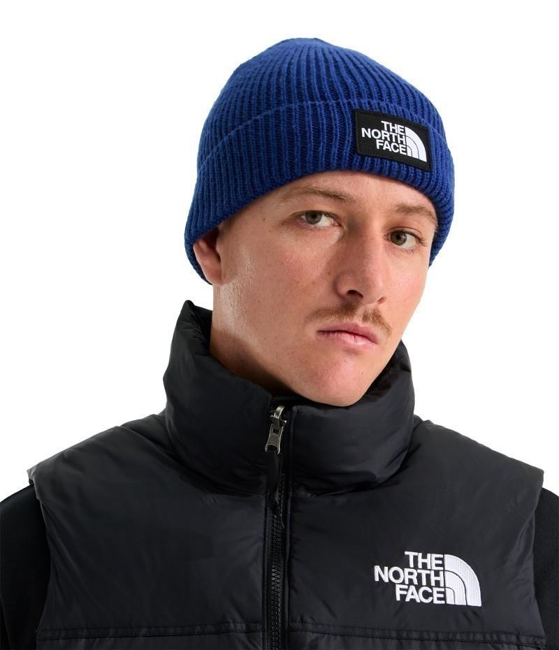 TNF Logo Box Cuffed Beanie - bold blue 1