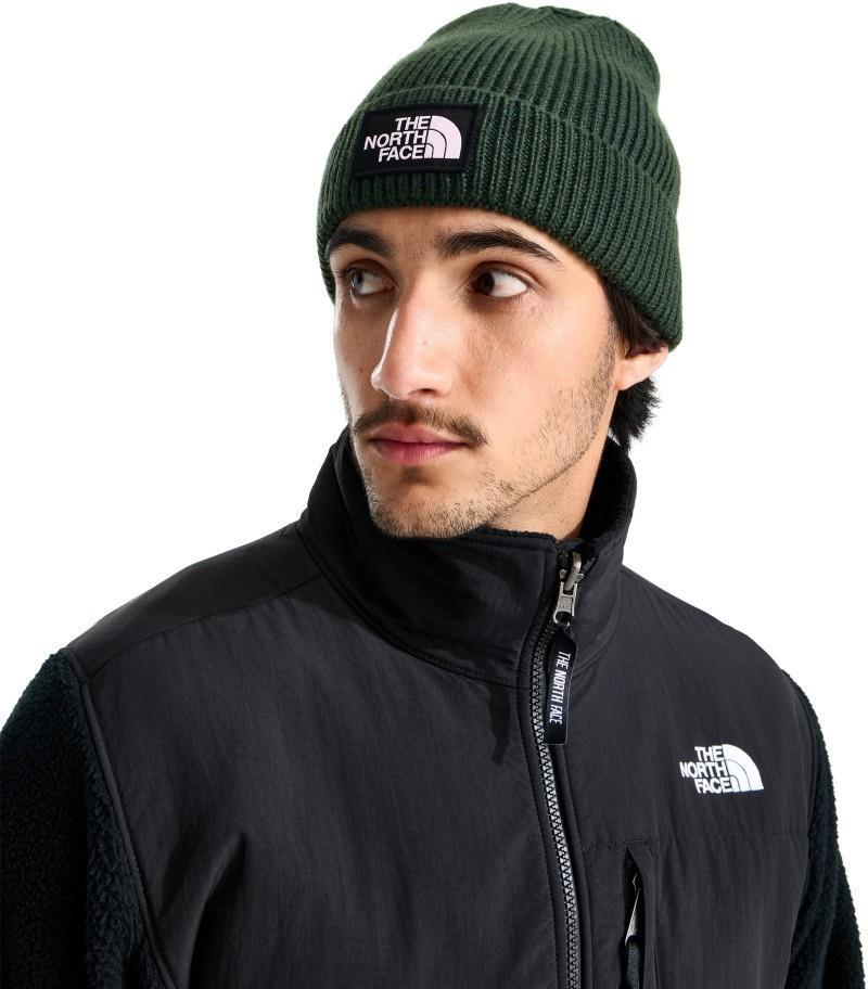 TNF Logo Box Cuffed Beanie - bottle green 1