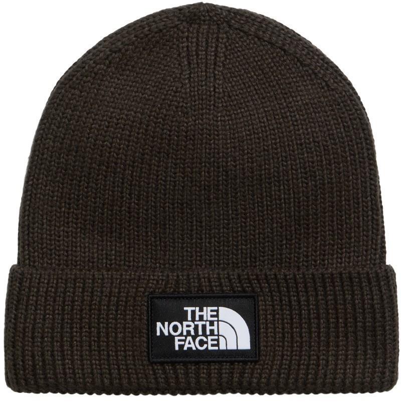TNF Logo Box Cuffed Beanie - dark chestnut 1