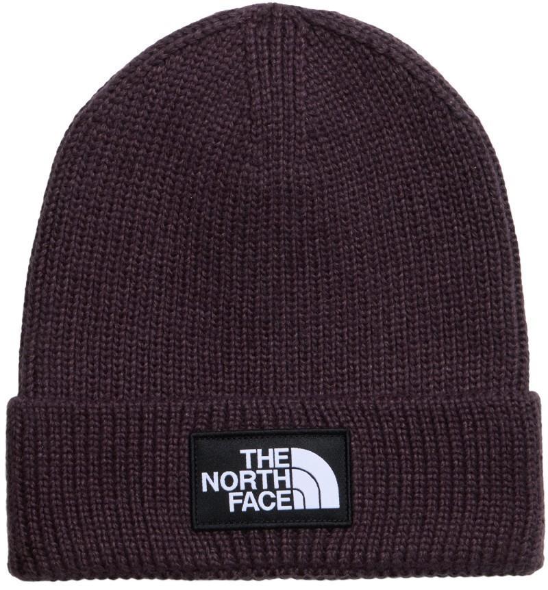 TNF Logo Box Cuffed Beanie - deep burgundy 1