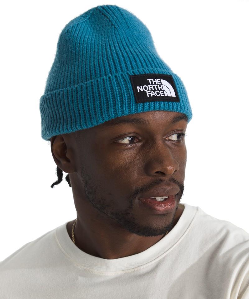 TNF Logo Box Cuffed Beanie - dusk blue 1