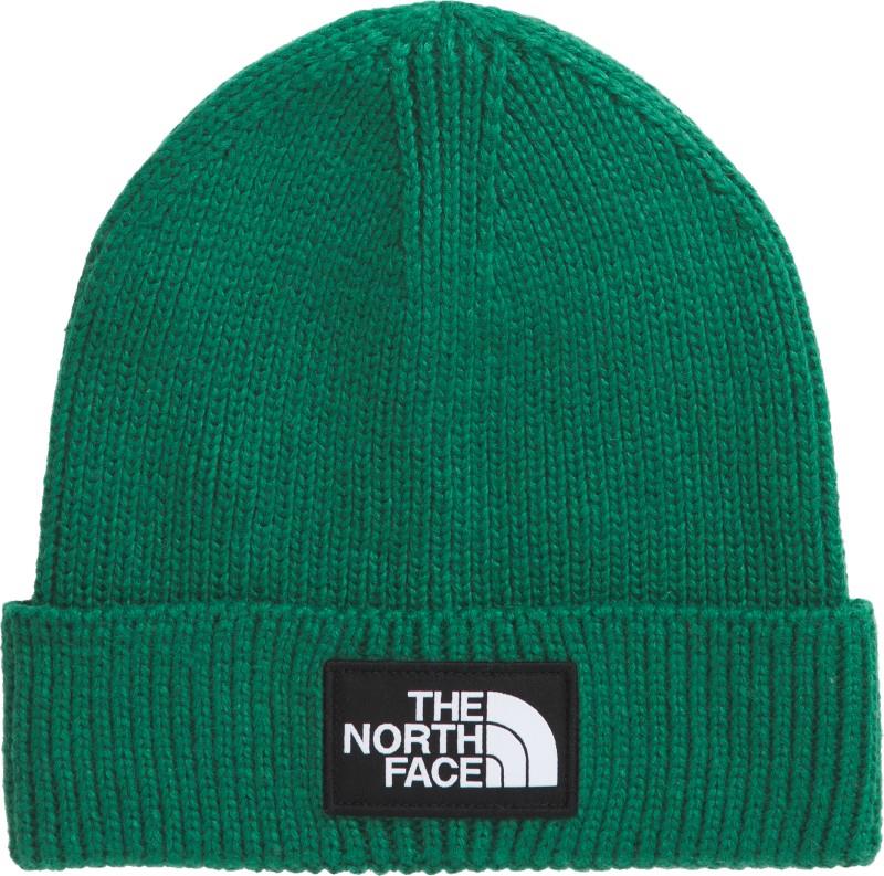 TNF Logo Box Cuffed Beanie - evergreen 1