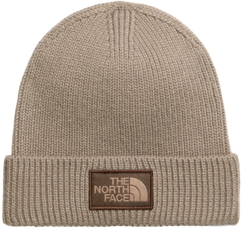 TNF Logo Box Cuffed Beanie - garnet 1