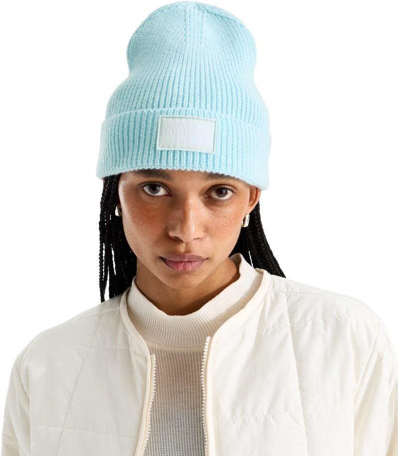 TNF Logo Box Cuffed Beanie - glacier 1