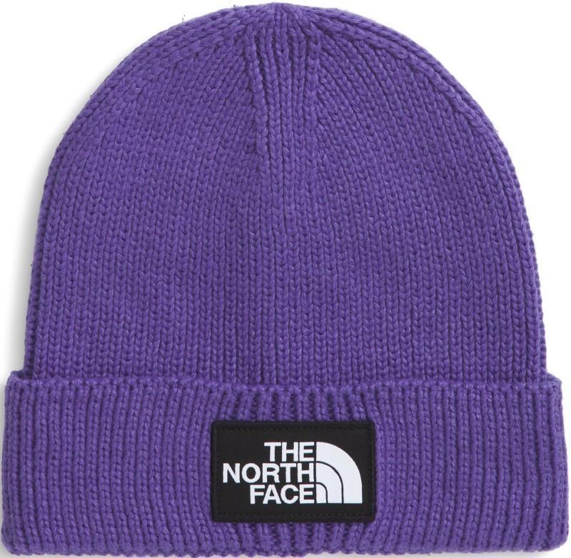 TNF Logo Box Cuffed Beanie - peak purple 1