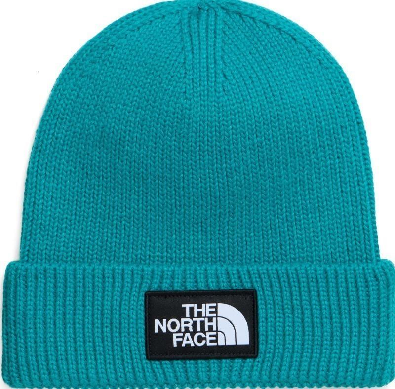 TNF Logo Box Cuffed Beanie - restorative teal 1