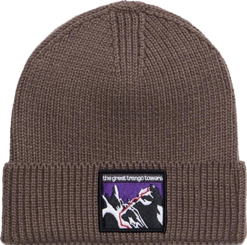 TNF Logo Box Cuffed Beanie - smokey brown / expedition proven patch 1