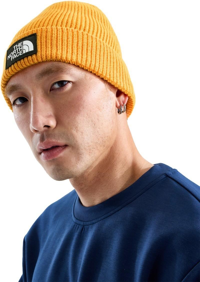 TNF Logo Box Cuffed Beanie - summit gold 1