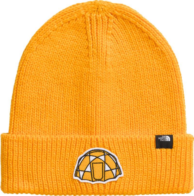 TNF Logo Box Cuffed Beanie - summit gold / icon patch 1