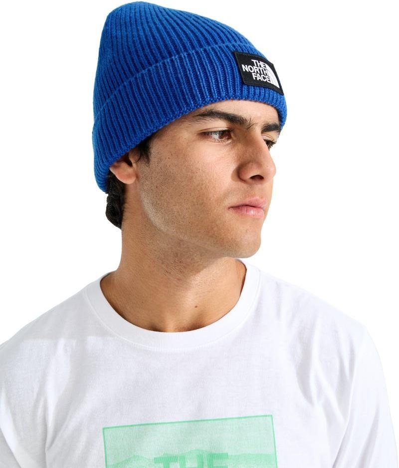 TNF Logo Box Cuffed Beanie - tnf blue 1