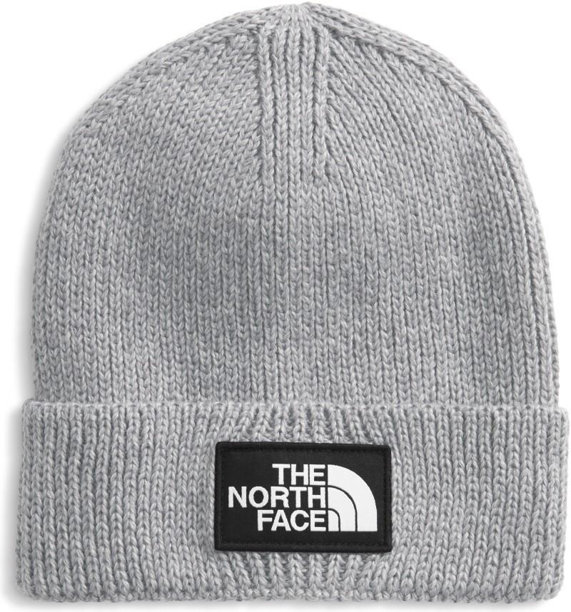 TNF Logo Box Cuffed Beanie - tnf medium grey heather 1