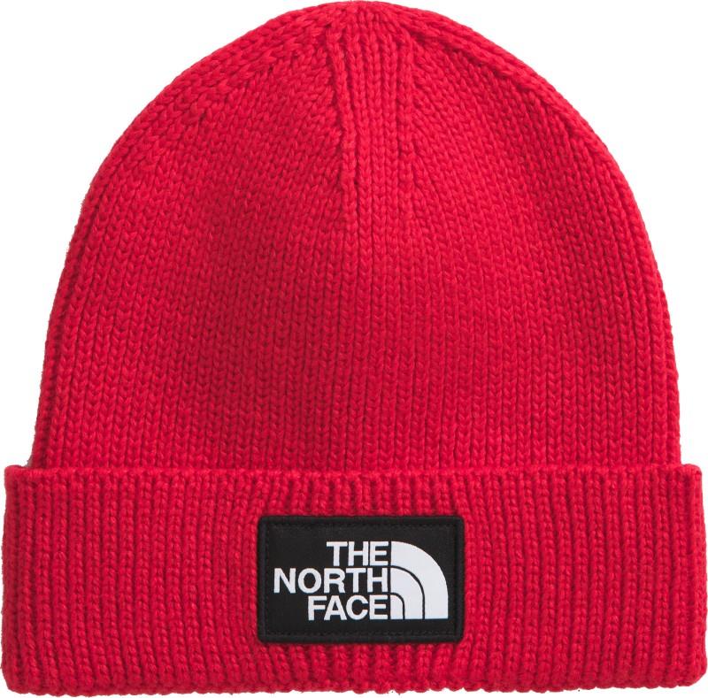 TNF Logo Box Cuffed Beanie - tnf red 1