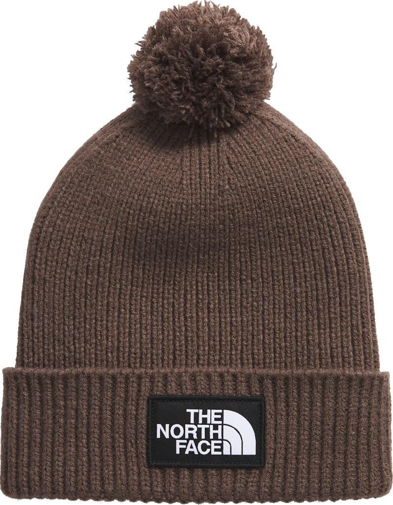 TNF Logo Box Pom Beanie - smokey brown 1