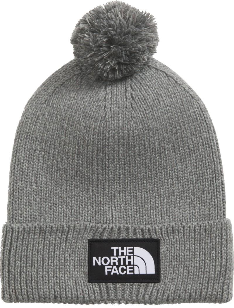TNF Logo Box Pom Beanie - tnf medium grey heather 1
