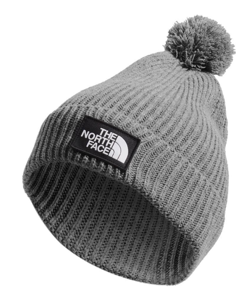 TNF Logo Box Pom Beanie - tnf medium grey heather 1
