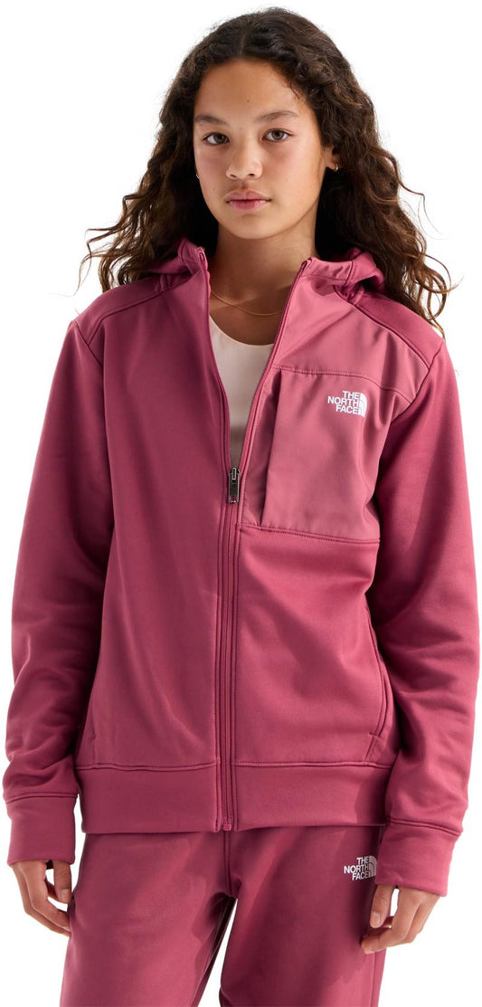 TNF Performance Fleece Full Zip Hooded Jacket - Teen - fermented clay 1