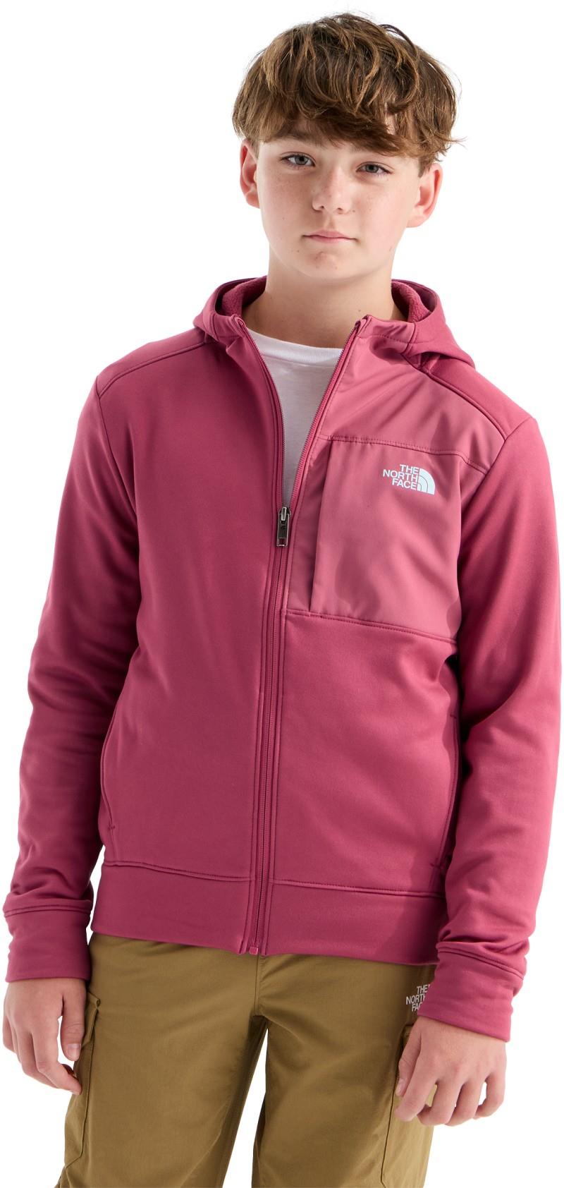 TNF Performance Fleece Full Zip Hooded Jacket - Teen - fermented clay 1