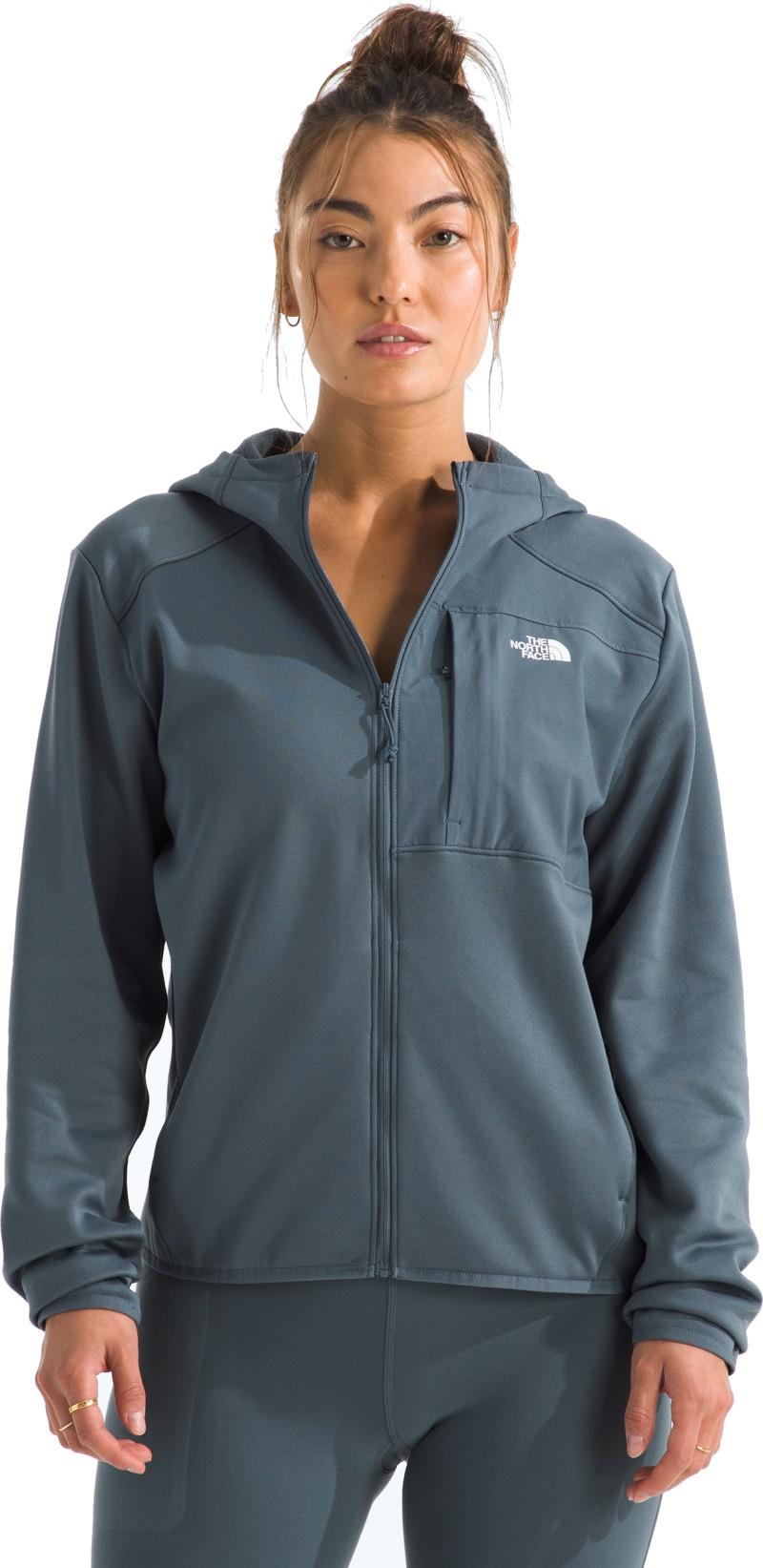 TNF Performance Fleece Full Zip Hoodie - Womens - granite grey 1
