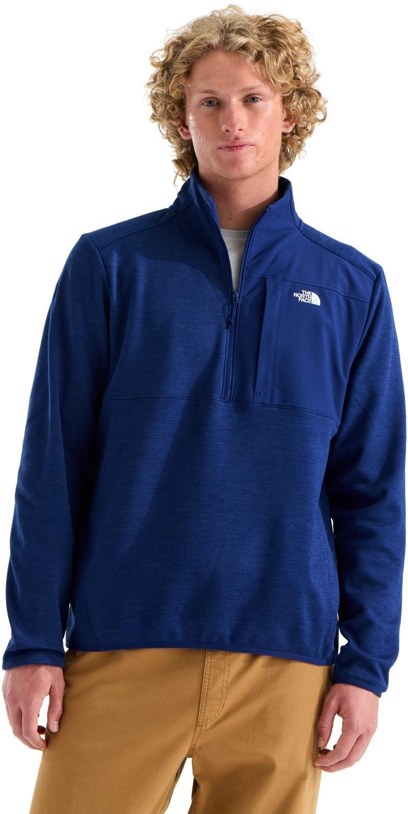TNF Performance Fleece Quarter Zip - Mens - bold blue dark heather 1