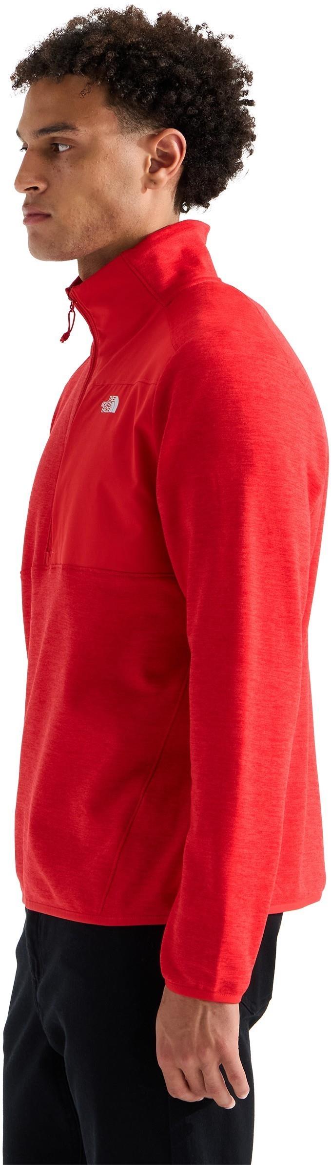 TNF Performance Fleece Quarter Zip - Mens - elevation red dark heather 1
