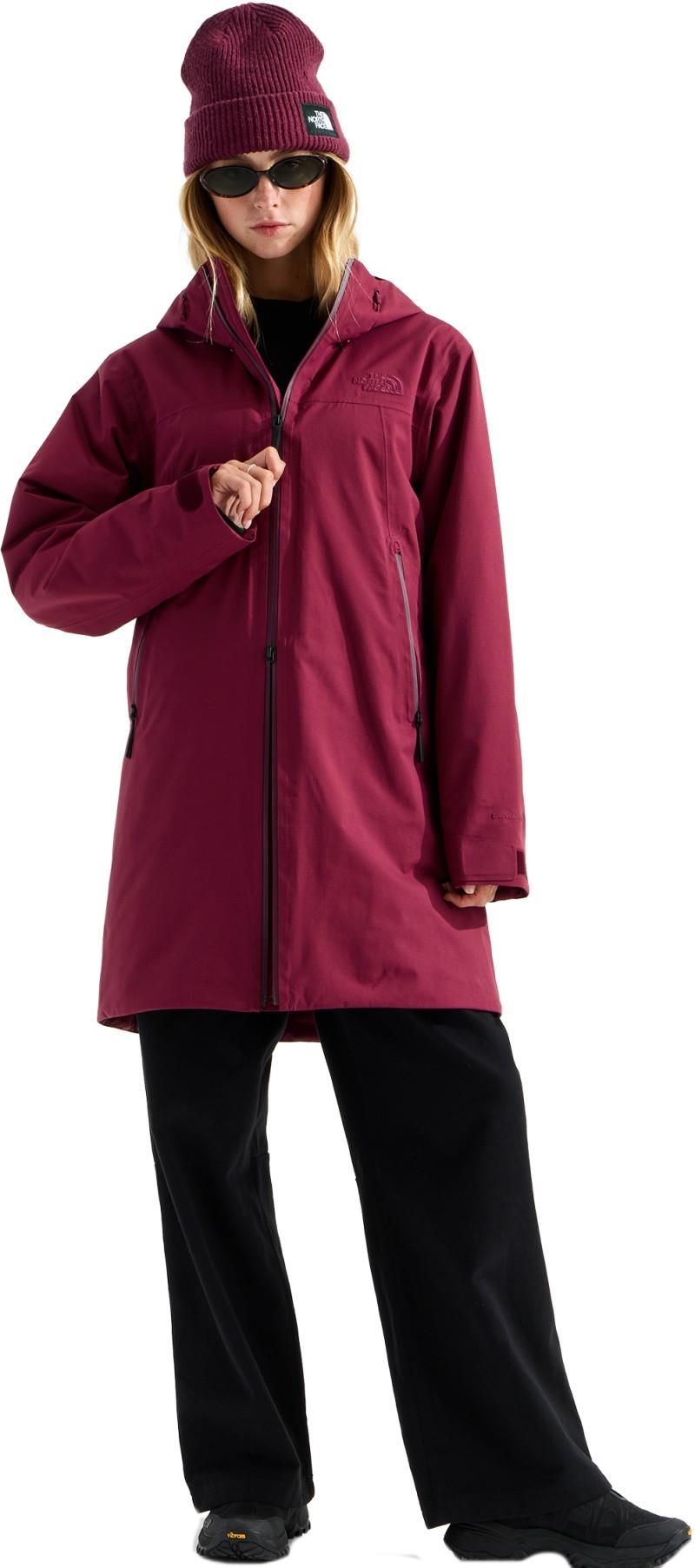 TNF Range LT Hooded Parka - Womens - burgundy crush 1