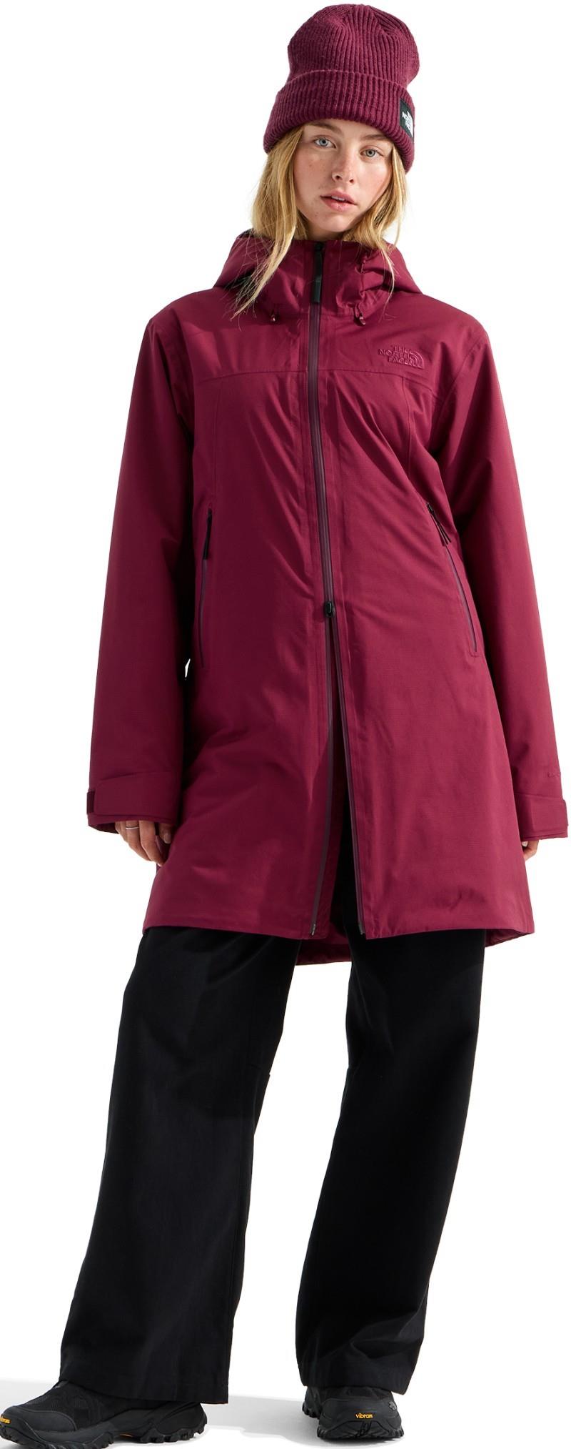 TNF Range LT Hooded Parka - Womens - burgundy crush 1